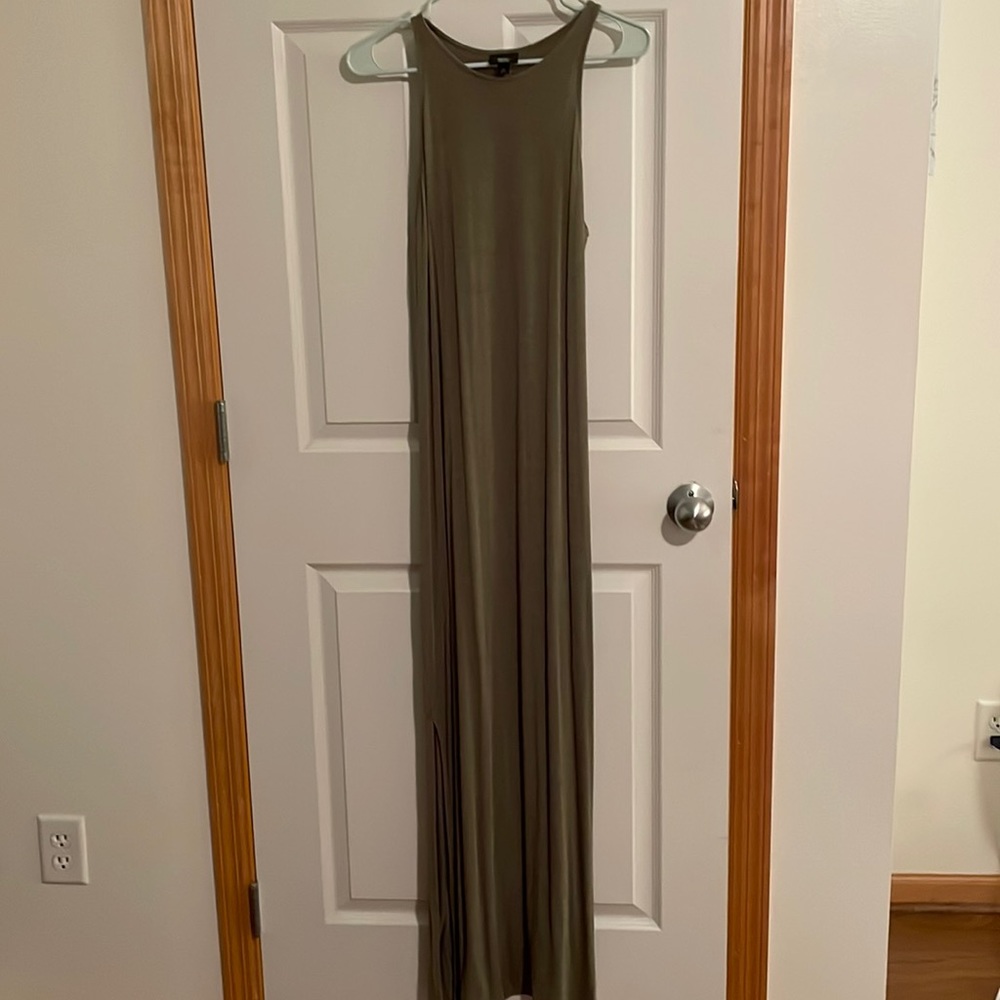 Olive green maxi dress